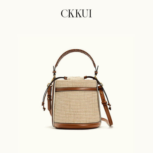 CKKUI海边度假文艺风编织包包