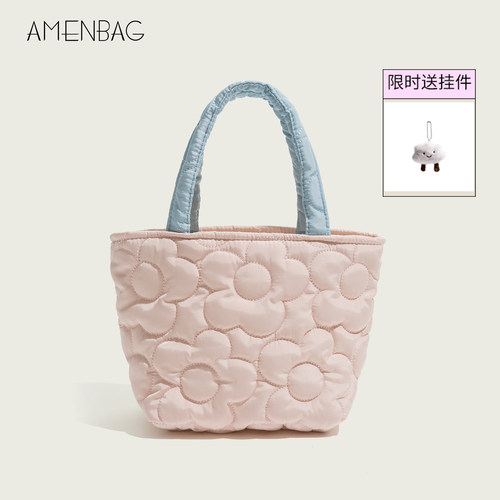 韩风糖果色花朵小布包2023新款