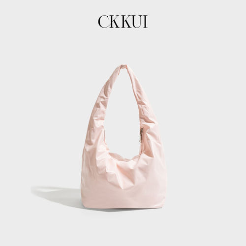 CKKUI简约褶皱软皮包包2026新款