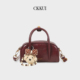 CKKUI 新年氛围感红色pu包包2026新款 枕头包高级感通勤手提单肩包