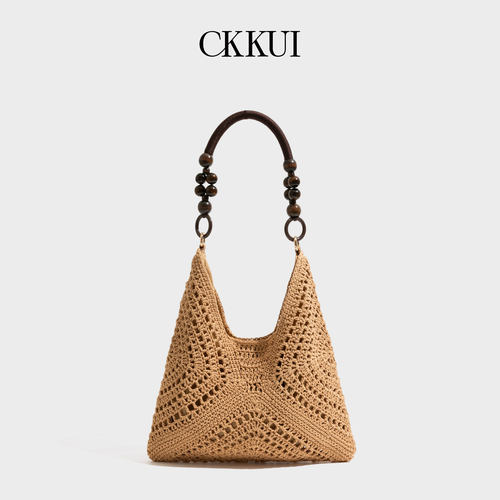 CKKUI复古禅意串珠编织包包