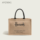 欧美环保购物袋2023新款 百搭手提袋高级感防水单肩包包休闲麻布袋