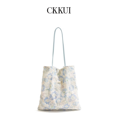 CKKUI田园风小清新刺绣花朵包包