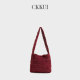 CKKUI 柔软红色编织包包2026新款 小拎包通勤上班手提包小众单肩包