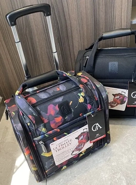 牛津布行李箱16寸小登机箱少儿拉杆箱黑色帆布旅行箱密码箱皮箱子