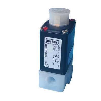 burkert0330耐腐蚀电磁阀00019078 A 4.0 FKM PVDF G1/4 0-10bar