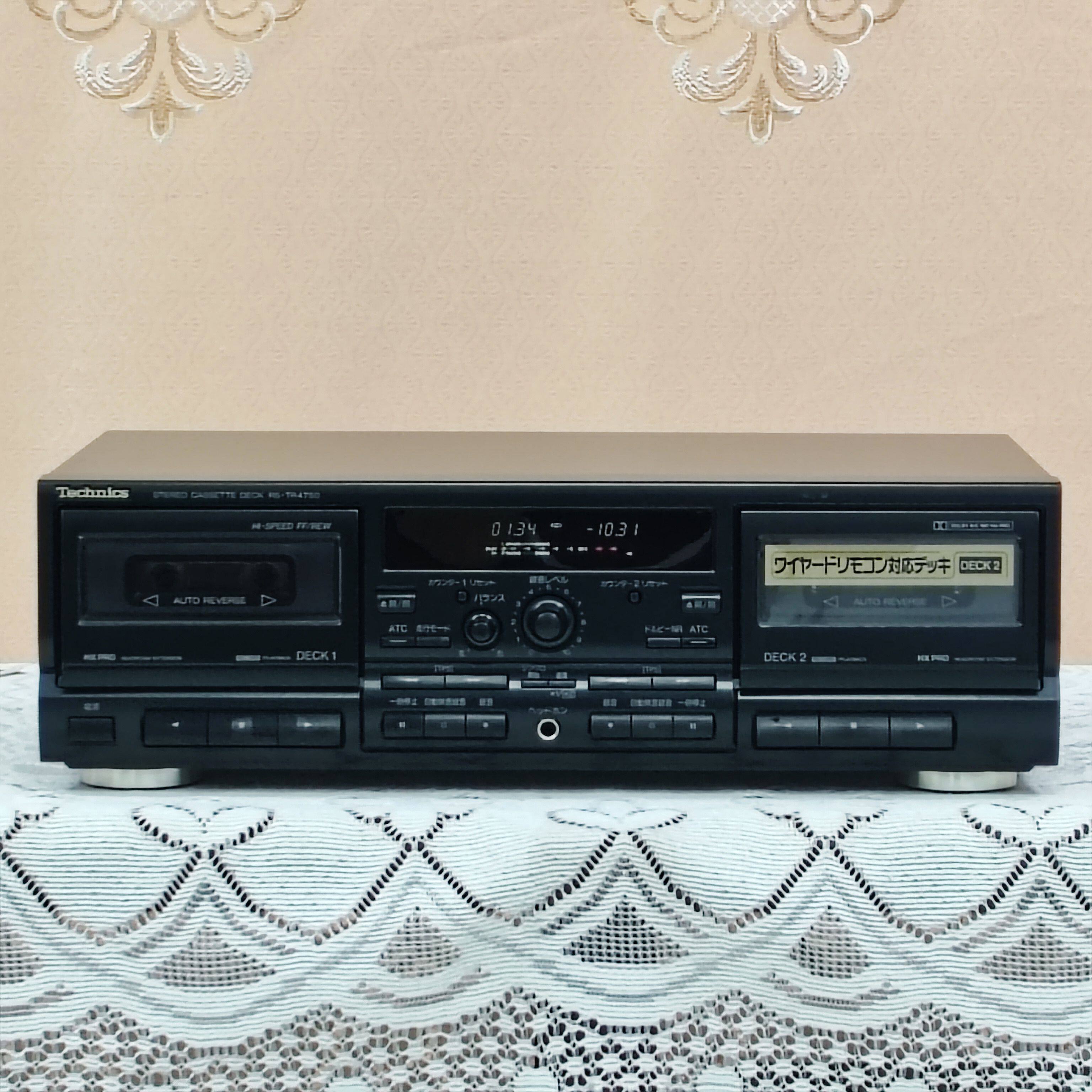 原装进口二手音响 Technics RS-TR4750 双卡座磁带机松下高端卡座