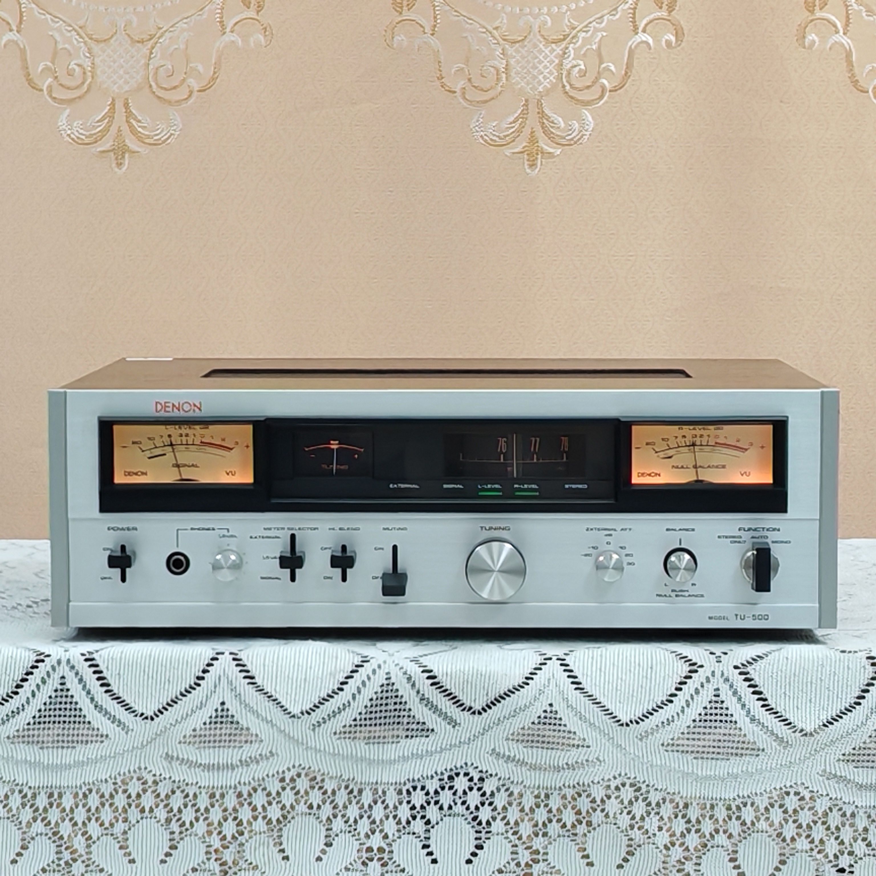 原装进口二手音响 天龙/DENON TU-500 FM 立体声专业双表头收音头