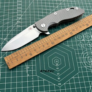 辛德勒XM18钛合金折叠刀户外野营生存求生战术EDC防身耐用水果刀