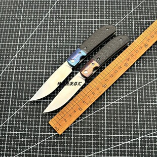 新品S90V 刀片口袋折叠刀碳纤维钛手柄户外露营便携战术防御工具