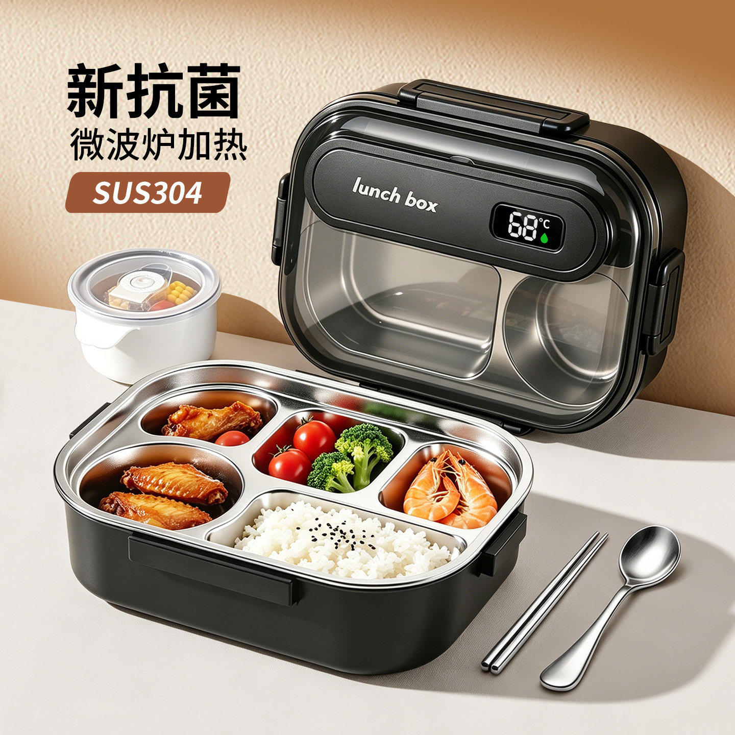 【超级新品啦】不锈钢微波炉饭盒图片