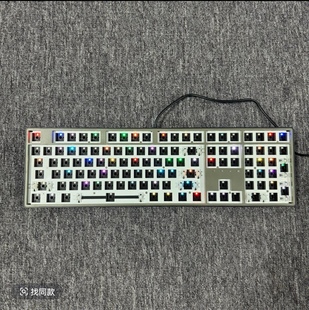 品牌单模青轴有线上灯位108配列热插拔RGB机械键盘套件电竞办公