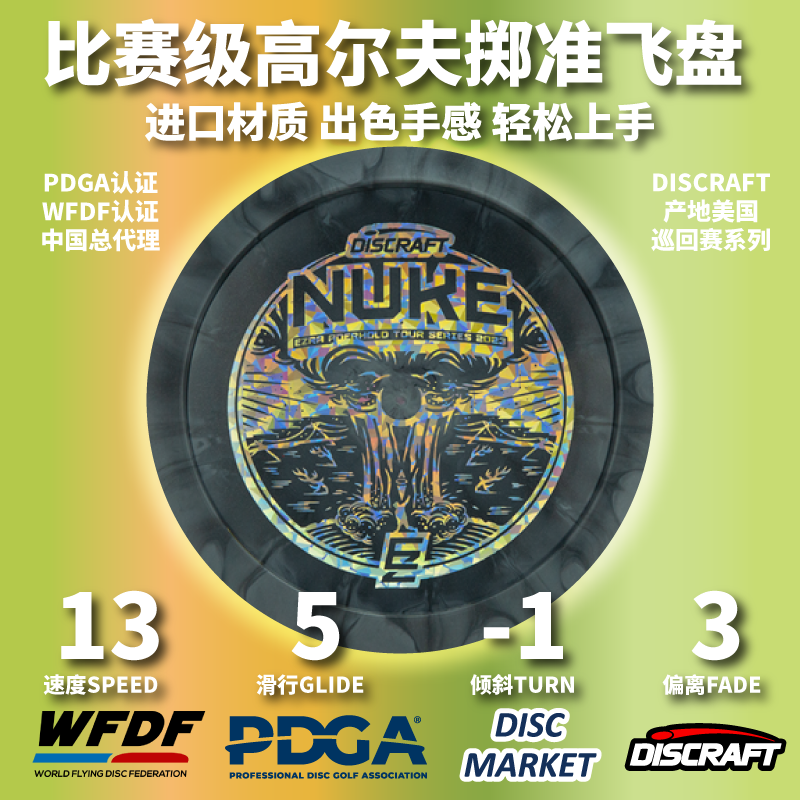 DISCRAFT专业进口NUKE.23TOUR户外成人巡回比赛高尔夫飞盘PDGA 运动/瑜伽/健身/球迷用品 极限飞盘 原图主图