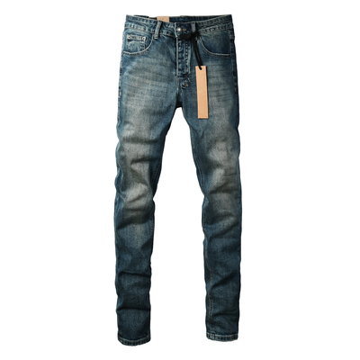 KUS jeans美式高街基础做旧做旧修身长裤紧身高街紧身男牛仔裤子