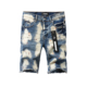 pants torn jeans美式 PURjeans 高街破洞艺术牛仔短裤 子