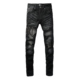 jeans pants torn AMR jeans高街破洞紧身烫钻牛仔裤 子