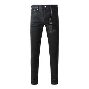 PUR jeans pants torn jeans美式高街蜡裤黑色牛仔裤子