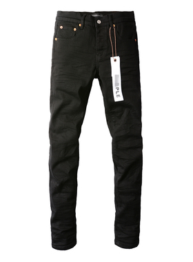 PUR jeans  pants torn jeans美式高街基础黑色牛仔裤子