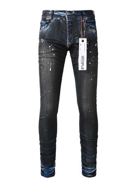 PUR jeans  pants torn jeans美式高街破洞蓝黑牛仔裤子