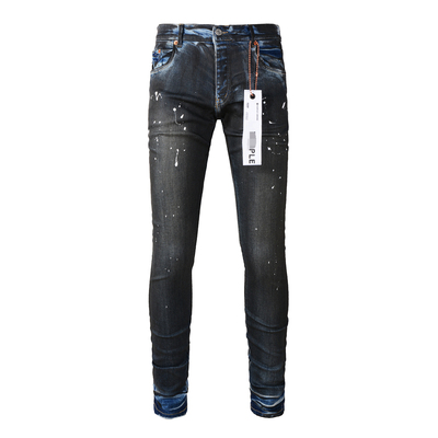PUR jeans  pants torn jeans美式高街破洞蓝黑牛仔裤子