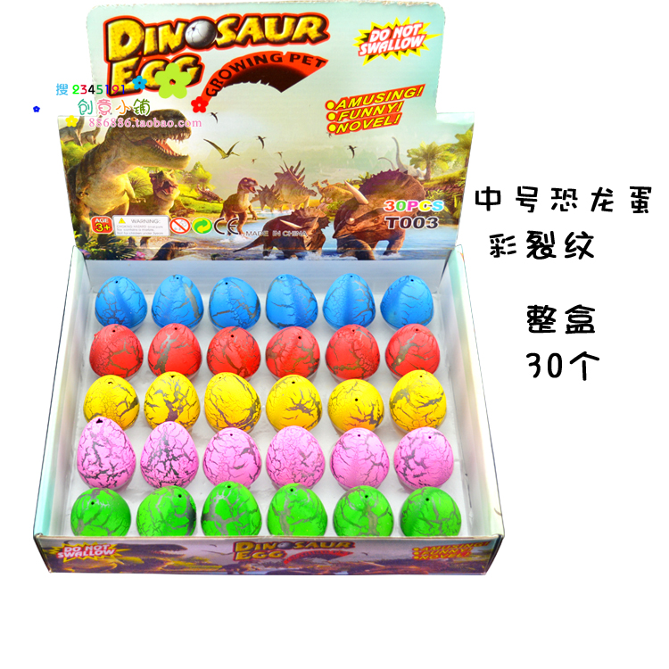 40个中号恐龙孵化蛋泡水蛋生日礼物创意玩具变大恐龙童趣玩物道具