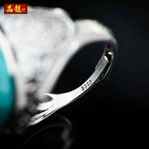 Бирюзовое кольцо с камнем, ретро инкрустация камня для влюбленных, с драгоценным камнем