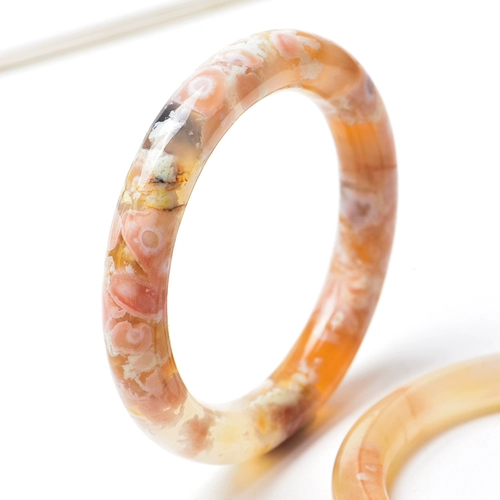 61 Sakura Agate Bracelet самка высокий лед, прозрачный зеленый овощный сад