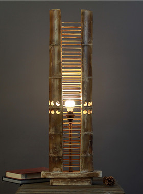 厂家销售专业手工制作原木工艺落地台灯田园温馨民宿酒店装饰灯具