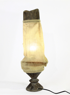 原创木质田园风民宿温馨照明摆件