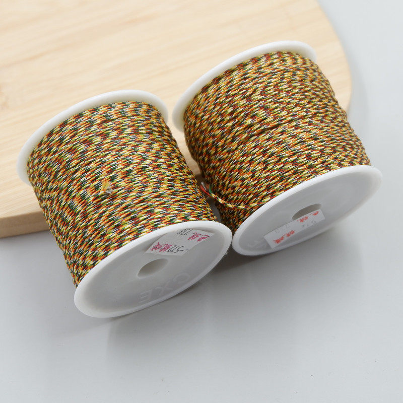 流苏编绳藏式手绳DIY手工饰品材料线材配件文玩金线台湾线五色线