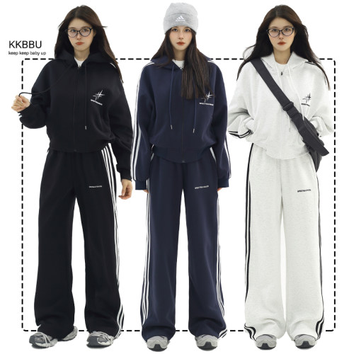 慵懒外套KKBBU三条杠美式复古