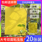 黄板双面粘虫板飞虫小黑飞诱粘胶针锋果蝇诱捕器果园菜地大棚粘板