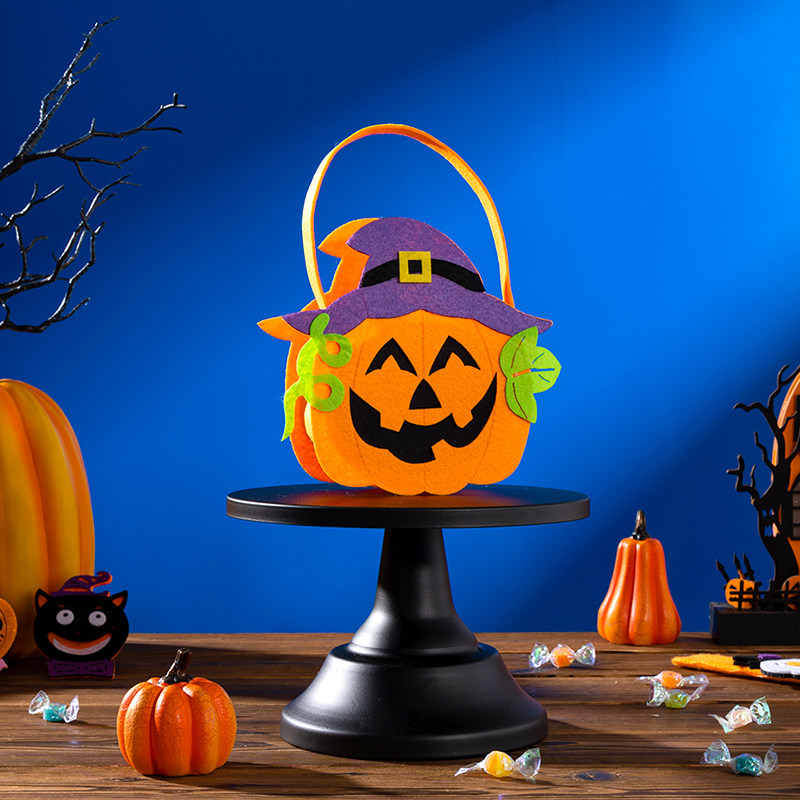 万圣节儿童手提讨糖袋子主题派对糖果袋创意南瓜道具帆布礼品袋