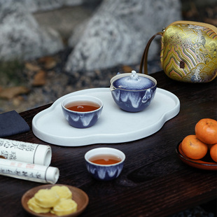便携式 万仟堂旅行茶具快客杯便携随身露营茶具套装 旅行茶具蓬莱1