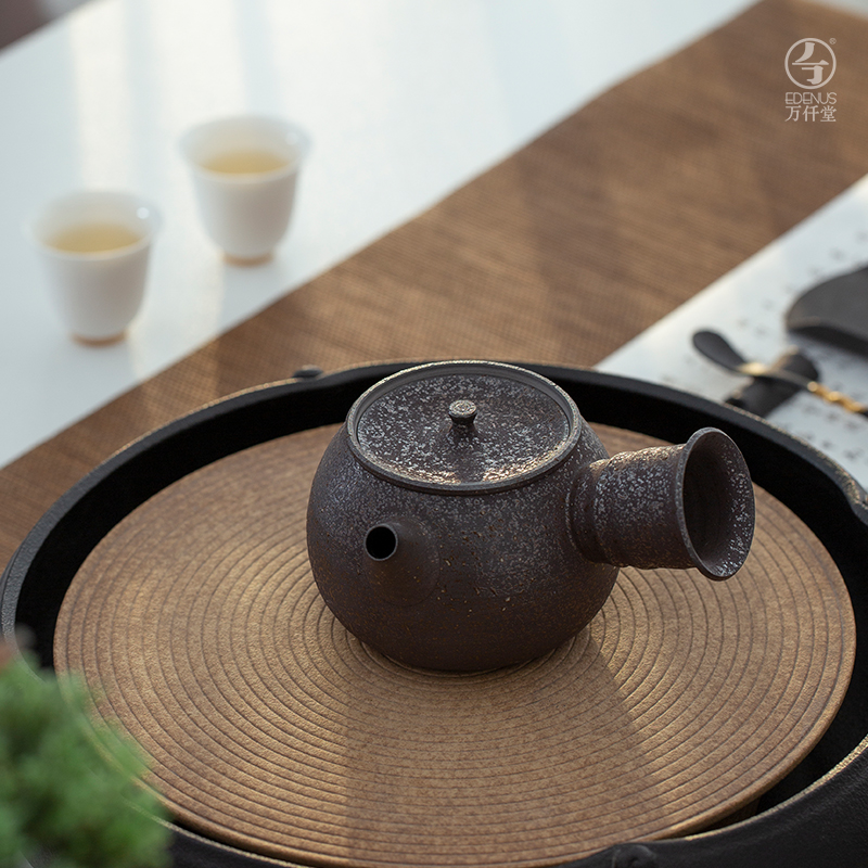 万仟堂家用高档侧把壶无我茶壶