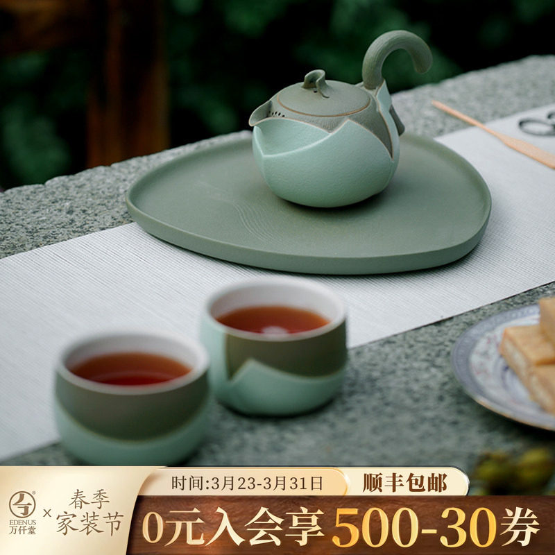 万仟堂功夫茶具套装家用高颜值茶具套装轻奢高档茶壶茶杯套装清欢