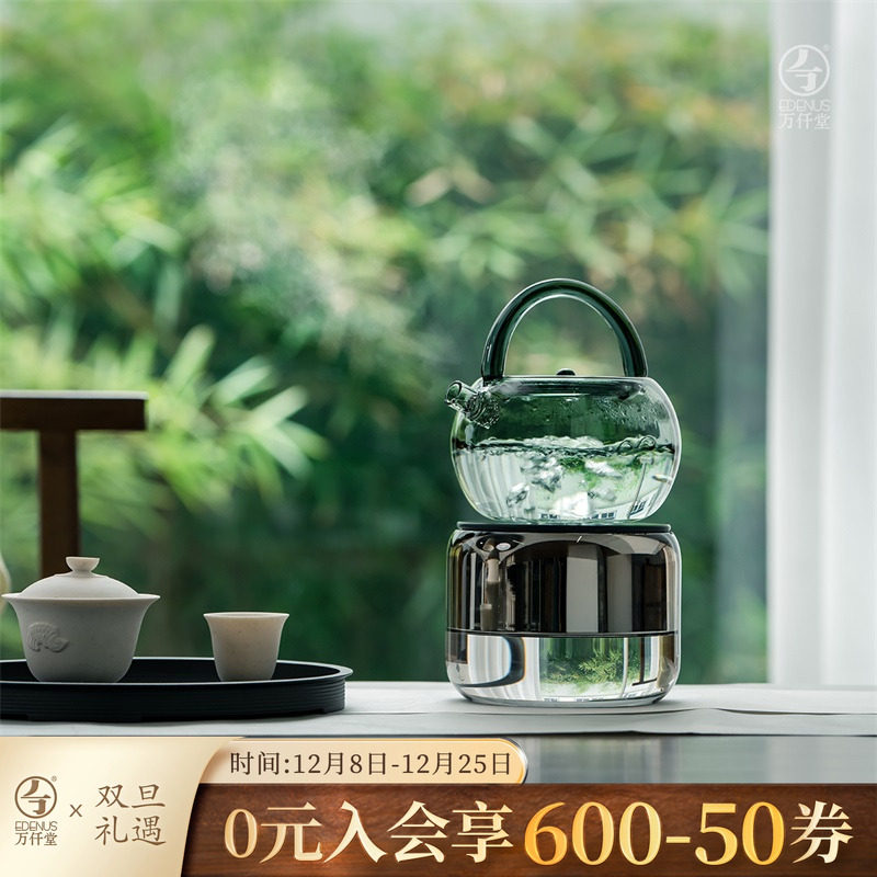 万仟堂高硼硅玻璃烧水壶2024新款家用耐高温玻璃壶可加热一片冰心