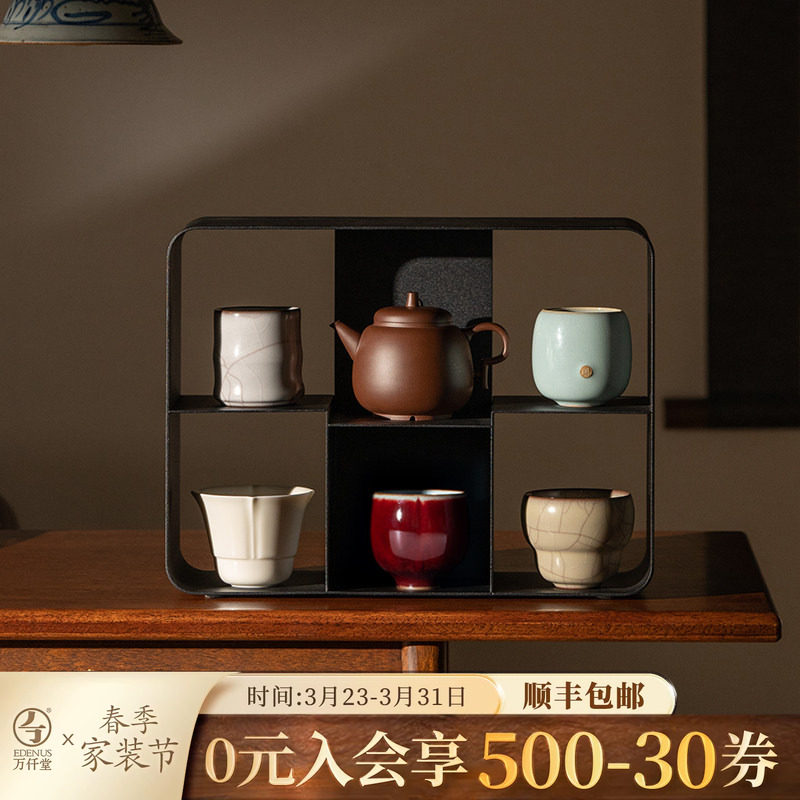 万仟堂茶杯高端主人杯单杯功夫茶杯个人专用高档礼盒送礼五大名窑