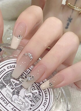 Vivian 生椰法式碎钻假指甲手工穿戴甲显白美甲可拆卸持久343款