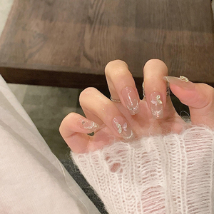 Vivian手工穿戴甲变光猫眼蝴蝶显白假指甲贴片婚甲孕妇美甲560款
