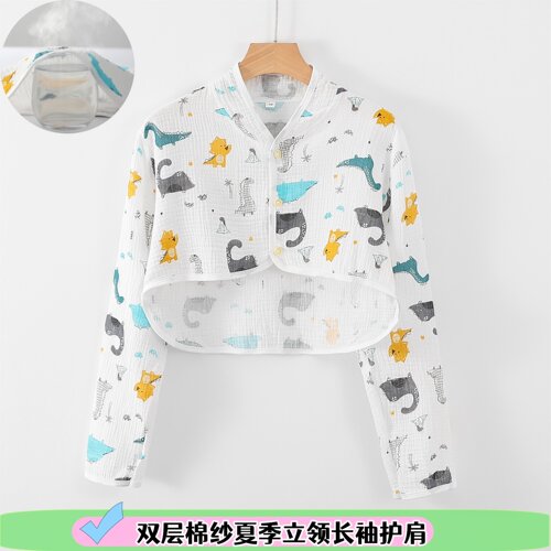 纱布产妇长袖家居服披肩衣护颈椎