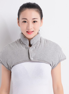 秋冬加厚坎肩中老年睡觉防寒保暖肩膀颈椎男女纯棉夹棉披肩