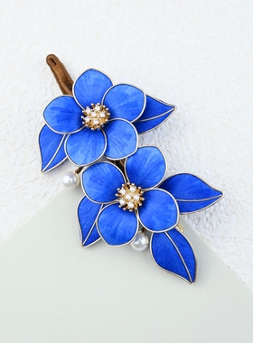 蓝焰-非遗绒花蚕丝旗袍西装女配饰边夹国风中式小礼物品胸花胸针
