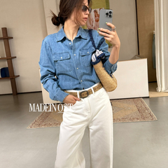 MADEIN OST-26年早春26年早春首发都市极简小版口袋衬衫牛仔外套
