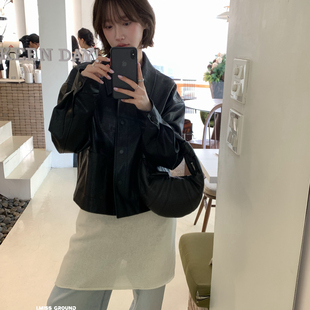 IMISS-26年早春韩标时尚高级翻领皮衣