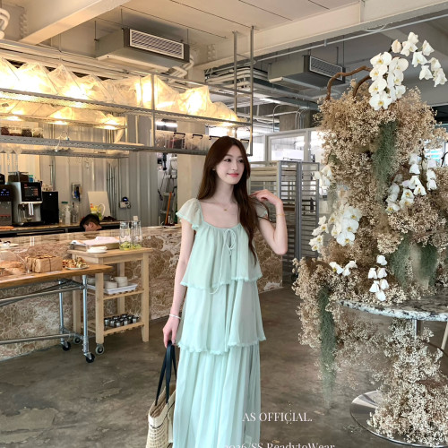AS OFFICIAL-冠2.0du一份浪漫连衣裙版层层蕾丝花边美裙裙连衣裙
