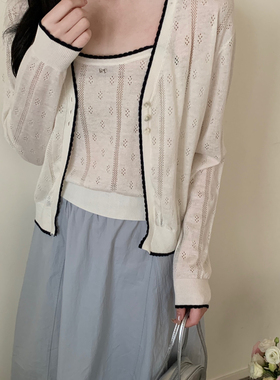 MUUTIS牧缇-线迹吊带背心+针织开衫套装（含17.2绵羊毛）(甜系少