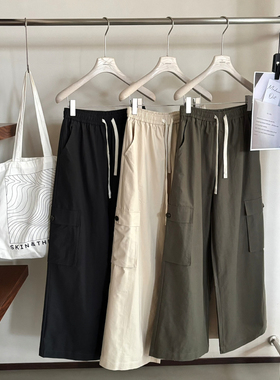 MADEIN OST-街头感工装口袋阔腿休闲裤