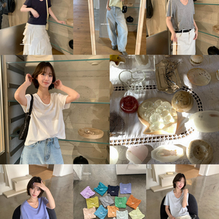 IMISS-26年早春爆款跑量u领t百搭不挑人可以一直卖的短袖T恤