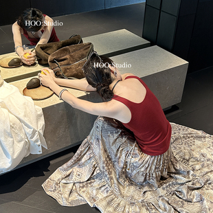 含20羊毛 GRACETINA HOO 法式 极简蚕丝羊毛叠穿百搭慵懒针织背心